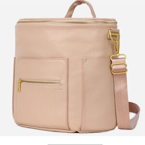 Fawn Design Baby Bag in Blush Pink with Gold Accents